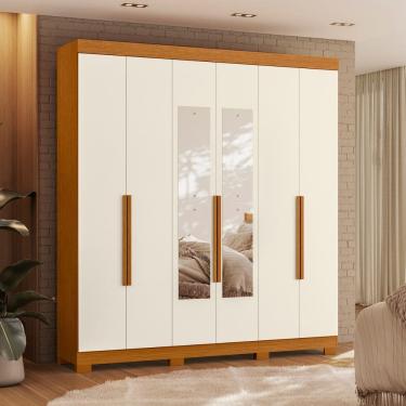 Imagem de Guarda Roupa Casal com Espelho 6 Portas Vinci Albatroz
