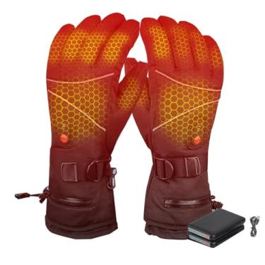 Imagem de Luvas Aquecidas Recarregáveis Com Tela Sensível Ao Toque, Luvas Térmicas Elétricas Para Homens E Mulheres, Ideais Para Inverno, Trabalho Externo, Esqui, Snowboard, Caminhadas E Raynaud(5000mah)
