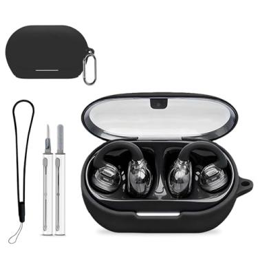 Imagem de Capa protetora para JBL Soundgear Clips, capa protetora com kit de limpeza, capa protetora de silicone macio, acessórios para cordão e chaveiro, impermeável, à prova de poeira, à prova de choque