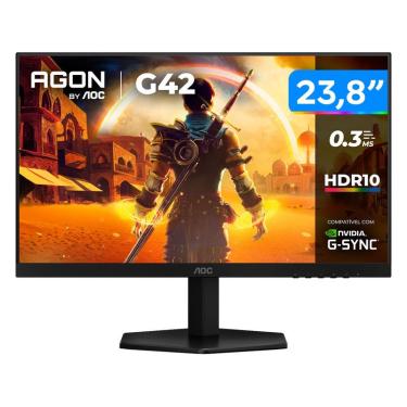 Imagem de Monitor Gamer AOC Gaming 24G42HE 23,8" FHD 200Hz IPS 0,3ms HDMI DisplayPort NVIDIA G-Sync