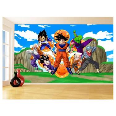 Imagem de Papel De Parede Dragon Ball Goku Vegeta Anime 3,5M Dbz447 - Você Decor