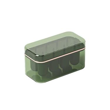 Imagem de Molde de cubo de gelo, bandeja de gelo de silicone, caixa de armazenamento de gelo congelado de grande capacidade doméstica, máquina de gelo de picolé (A)