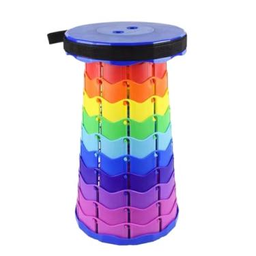 Imagem de Bancos telescópicos para adultos, cadeira dobrável telescópica ao ar livre, assento antiderrapante para atividades de lazer, móveis com alça de transporte para jardim, praia, quintal, festival de