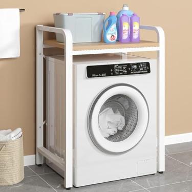 Imagem de HYUIO Prateleiras de lavadora e secadora, rack de armazenamento para máquina de lavar, armário de máquina de lavar tambor, rack de armazenamento sobre a unidade de armazenamento da máquina de lavar