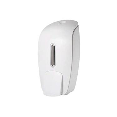 Imagem de IUBGFTO Dispensador de sabonete, dispensador de sabão, dispensador de sabonete, sem contato, montado na parede sem perfuração, máquina de sabão manual para garrafas de hotel, garrafas domésticas
