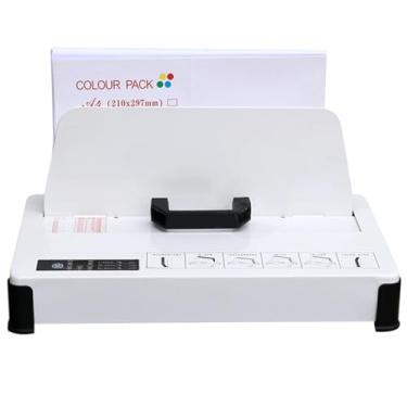 Imagem de HYUIO Máquina de encadernação térmica para A4/A5, espessura de encadernação de 50 mm, com configurações de aquecimento de 3 engrenagens, velocidade de aquecimento PTC é rápida, para apresentações de