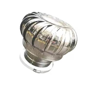 Imagem de KUYBTU Ventilador de telhado, ventilador de aço inoxidável, ventilador rotativo para chaminés, sem necessidade de energia adicional - 110 mm