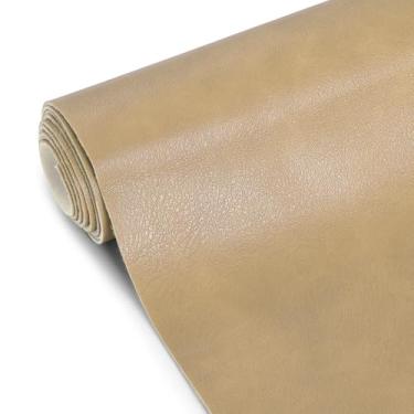 Imagem de Tecido de couro sintético, 137 cm x 91 cm, tecido de vinil para estofamento marinho, material sintético macio à prova d'água para barcos ao ar livre, assentos automotivos, móveis, artesanato, costura