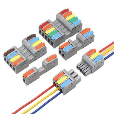 Imagem de Conector de encaixe rápido conectores de fiação elétrica compactos bloco terminal condutor de extremidade de pressão (DF2604D-4, 5 peças)