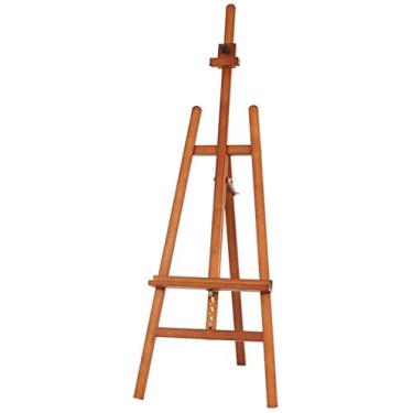 Imagem de Cavalete de estúdio de madeira para exibição de artista tripé de artista cavalete de pintura de estúdio suporte ajustável de faia suporte de exibição de tela portátil para crianças ajustável