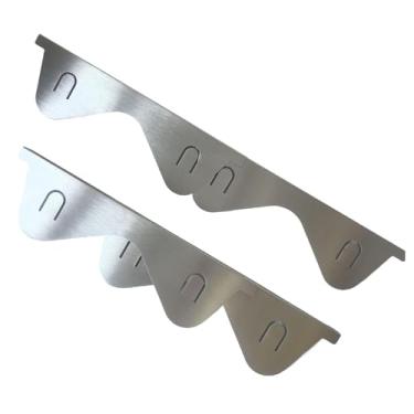 Imagem de Protetor de rachaduras de forno para balcão - capa de espaço de aço inoxidável - protetor de bancada ajustável conjunto de 2 protetores de forno, enchimento de lacunas para trás do fogão entre a pia e