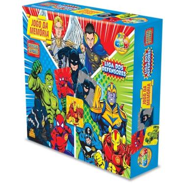 Imagem de GGB Plast Jogo Da Memória liga dos defensores 48 Peças, Multicor