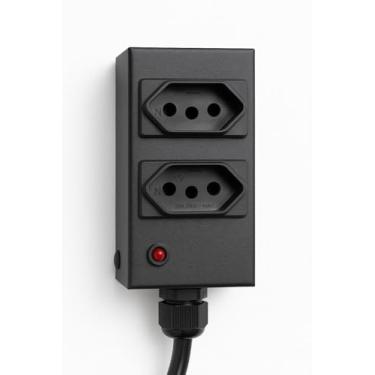 Imagem de Filtro de Linha 20 AMPERES com 2 Tomadas LED Indicador Bivolt Cabo 1 Metro 127/220