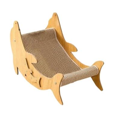Imagem de FJMQHU Cama Arranhadora para Gatos, Espreguiçadeira para Gatos Pequenos, Médios E Grandes, Cadeira de Descanso de Sisal, Rede