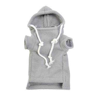 Imagem de Bothyi Roupa para Furão com Capuz Multifuncional, Fofa, Confortável e Quente para o Inverno, Ideal para Pequenos Animais, como Hamsters e Coelhos, Cinza