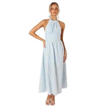 Imagem de Petal & Pup Vestido midi feminino Taila gola alta, floral azul, Floral azul, 6