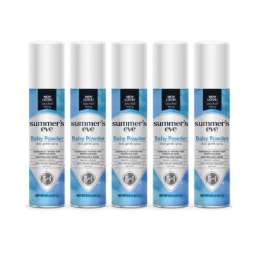 Imagem de Spray desodorante feminino Summer's Eve Baby Powder 60mL x5