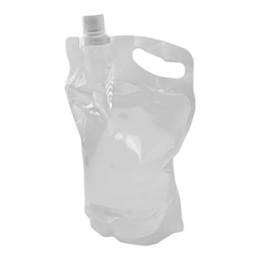 Imagem de Generic Garrafa de água dobrável transparente de 2 litros, ideal para piqueniques, churrascos, montanhismo e caminhadas.