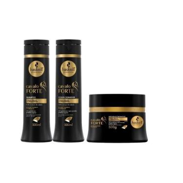 Imagem de Kit Haskell Cavalo Forte Shampoo, Condicionador e Masc 300ml