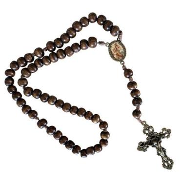 Imagem de 12 Terços de Madeira com 2 Faces Nossa Senhora do Carmo - SJO Artigos 