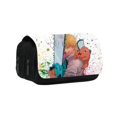 Imagem de Bolsa de lápis Denjis Anime Caixa de lápis impermeável Oxford 20x7,5x1