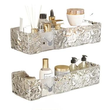 Imagem de Prateleiras Para Casa De Banho Sem Furos Com Ganchos Angulares - Suportes Para Casa De Banho E AcessóRios Para Casa De Banho(1,RETÂNGULO TRANSPARENTE)