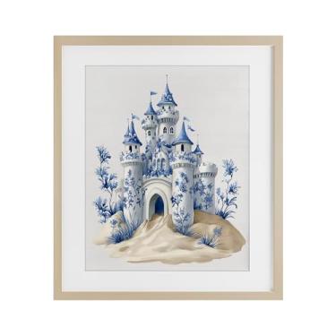 Imagem de Stupell Industries Impressão emoldurada Funky Toile Castle Birch sob vidro, design por Lettered and Lined, 16 x 13