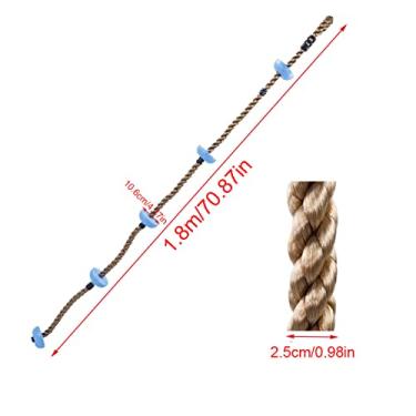 Imagem de Zerodis Corda de Escalada Infantil, Design de Disco de Cinco Nós de 1,8 M, Conjunto de Balanço de Segurança para Playground Ao Ar Livre, Acessório para Treinamento Esportivo, Idades 3+ Cabo e Corda