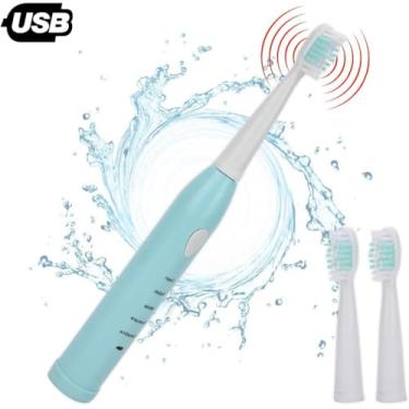 Imagem de Escova de Dentes Elétrica Portátil USB, Carregamento USB, Luz Indicadora Limpeza Bucal 5 Níveis