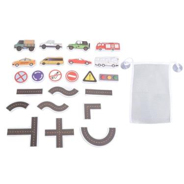 Imagem de Conjunto de brinquedos de banho de bebê Ainoli, cidade, quebra-cabeça, EVA, adesivos de brinquedos de banho para crianças, adesivos de banheira de bebê para chuveiro e banheira