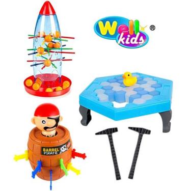 Imagem de Kit Tira Vareta + Quebra Gelo Patinho + Barril Pirata - Well Kids