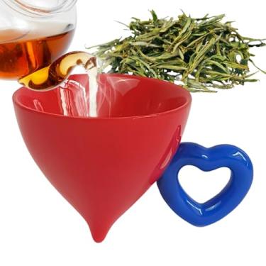 Imagem de Caneca De Café,Caneca de Cerâmica 120ml com Pega em Forma de Coração | Canecas Divertidas Pequenas Para Bebidas | Para Mulheres Meninas Aniversário Dos Namorados Casa Escritório Viagem