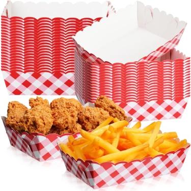 Imagem de Dunzoom 60 bandejas de comida de papel dos namorados, conversa, papel coração, barcos, suporte de amor, pratos de servir descartáveis para Dia dos Namorados, Dia das Mães, casamento, festa de