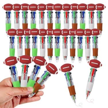 Imagem de Zhirlyn Canetas de futebol americano mini caneta multicolorida em uma 4 em 1 kawaii, canetas esferográficas legais a granel para lembrancinhas de festa de aniversário, materiais para professores
