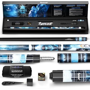 Imagem de IgnatGames Taco de sinuca premium – 147.3 cm 2 peças, 595.3 g Canadian Maple Cue com eixo AirStrike de 12,5 mm, estojo premium e acessórios