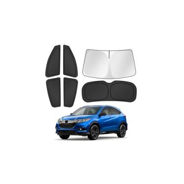 Imagem de Canvcle Persianas de janela para Honda HRV 2016-2022 HR-V Acessórios Para-brisa Para-brisa Para-brisa Cobertura de Janela Traseira Protetor de Privacidade para Camping Mantenha o Veículo Fresco Preto