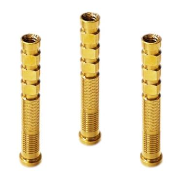 Imagem de yeseje 125/100/50/25/ Inserções de seta de latão e alumínio de grão adequadas para eixos de flecha ID.245 OD .303 (7,7 mm) conectando pontes de tiro com arco para prática de carburador (embalagem com