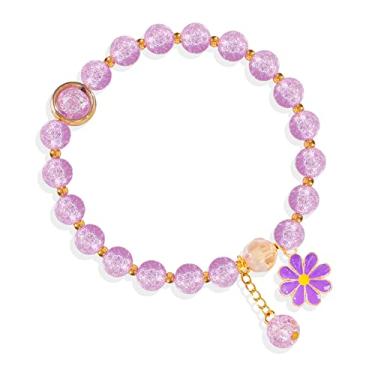 Imagem de Long tiantian Pulseira de casal que brilha no escuro combinando casal coração, lua, estrela, gato, berloque, pulseiras com contas para presentes de namorado e namorada, Cristal, outro