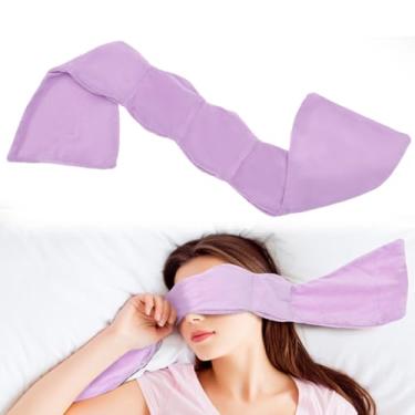 Imagem de Máscara de dormir ponderada com blecaute para os olhos máscara ponderada para sono profundo ultra macia uso dupla face bloqueador máscaras para olhos para dormir adequadas para cochilar, relaxar e