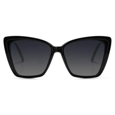 Imagem de Gafas de sol SOJOS SJ2206 Polarizadas a la moda para mujer, negras/gri