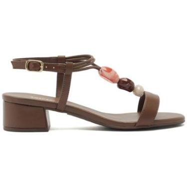 Imagem de Sandália Salto Bloco Pedrarias Lançamento Anacapri-Feminino