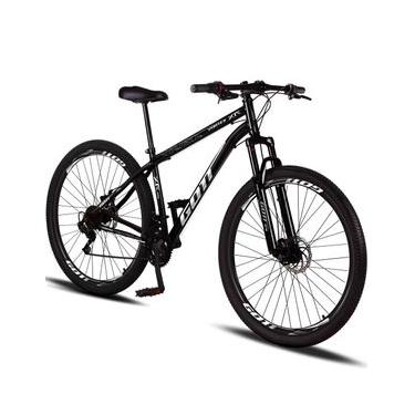 Imagem de Bicicleta Aro 29 Aço Carbono Gott Vortex 21v Com Suspensão e Freio a Disco - Preto e Branco