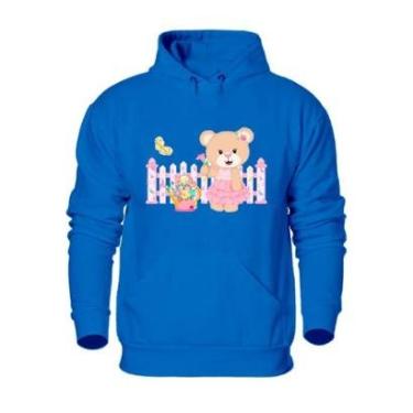 Imagem de Blusa Agasalho Moletom Feminino Plus Size Flanelado Com Capuz Ajustavel e Bolso Canguru-Feminino