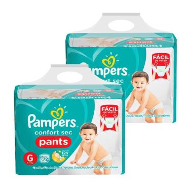 Imagem de Kit Fralda Descartável Confort Sec Pants Ajuste Total G 144 Unidades - Pampers