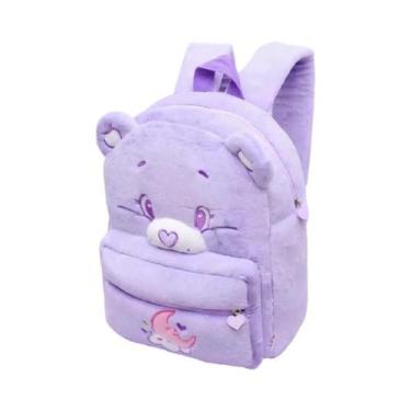 Imagem de Mochila De Pelúcia Grande Capacidade Ursos De Desenho Animado Arco-Íri