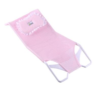Imagem de Apoio para Banho do Bebê,Rede De Banho Segura Com Proteção | Almofada Confortável para Banheira com Tapete e Suporte para Bebês de 0 a 6 Meses Meninas e Meninos