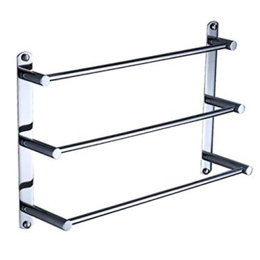 Imagem de CGKs6anmU Toalheiro Toalheiro 304 Aço Inoxidável Três Camadas Toalheiro Acessórios de Banheiro para Cozinha Hotel Escritório 80 cm (80 cm)