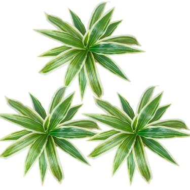 Imagem de AUMVEYI Samambaias artificiais de 51 cm, 3 peças de plantas artificiais realistas para ambientes externos, vegetação falsa resistente a UV para decoração interna e externa de varanda, pátio