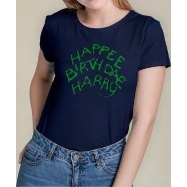 Imagem de Camiseta Camisa de Algodão Adulto Masculina Feminina  Aniversário Harr