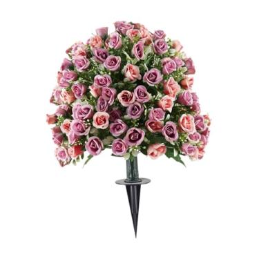 Imagem de Ioensy Arbustos de folhagem artificial, plantas artificiais decorativas e estacas para o chão, bolas de flores artificiais para vasos decorativos, Tolet